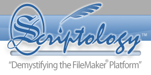 Scriptology Logo: FileMaker Templates, Resources & Tools